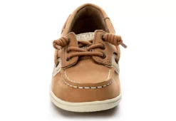 Sperry Girls Shoresider 3 Eye Boat Shoe - Tan -Teenager Shoes Shop US 01 531329 02