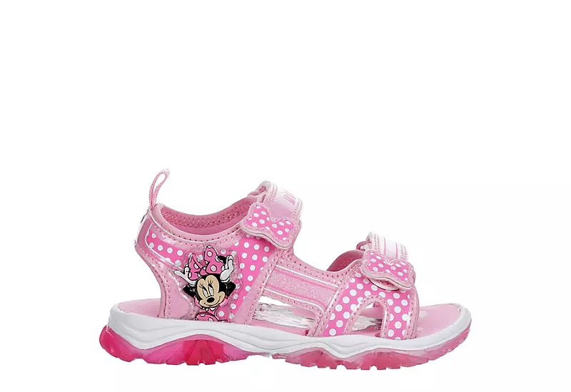 Disney Girls Infant Minnie Mouse Light Up Sandal - Pink 4 Disney Girls Infant Minnie Mouse Light Up Sandal - Pink - Image 2