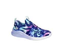 Skechers Girls Ultra Flex 2.0 Iris Color Slip On Sneaker - Navy