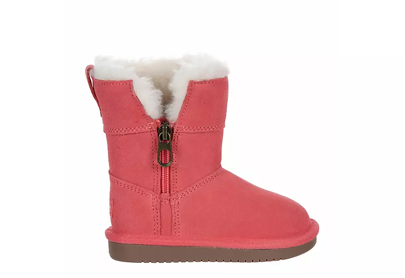 Koolaburra By Ugg Girls Infant Aribel Short Fur Boot - Pink 4 Koolaburra By Ugg Girls Infant Aribel Short Fur Boot - Pink - Image 2