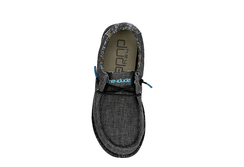 Heydude Boys Wally Youth Slip On Sneaker - Black 8 Heydude Boys Wally Youth Slip On Sneaker - Black - Image 6