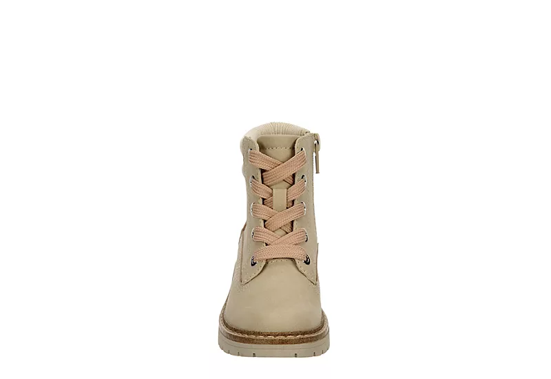 Cupcake Couture Girls Infant Lil Lexi Lace-up Boot - Beige 5 Cupcake Couture Girls Infant Lil Lexi Lace-up Boot - Beige - Image 3
