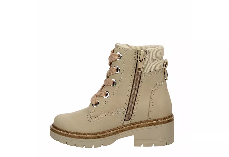Cupcake Couture Girls Infant Lil Lexi Lace-up Boot - Beige 6 Cupcake Couture Girls Infant Lil Lexi Lace-up Boot - Beige - Image 4