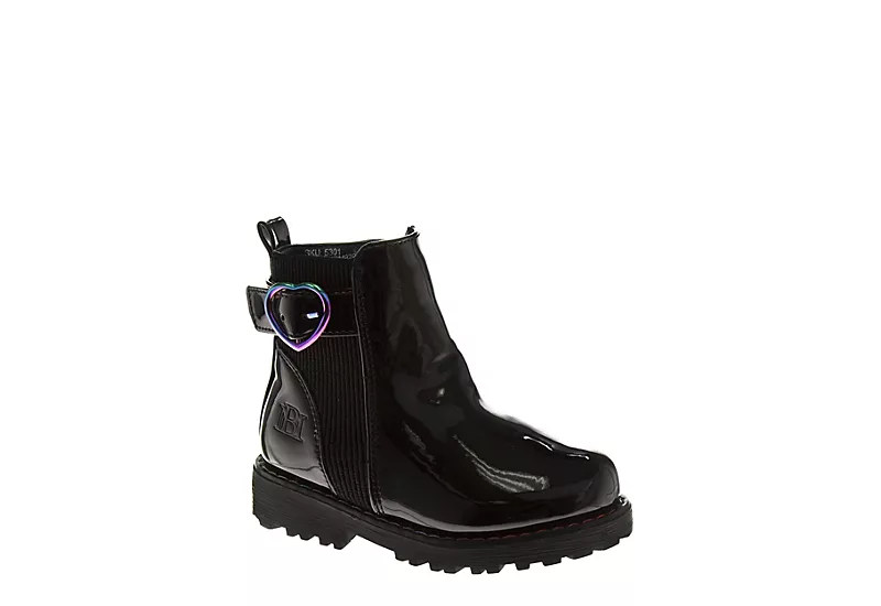 Badgley Mischka Girls Infant Prissy Chelsea Boot - Black 3 Badgley Mischka Girls Infant Prissy Chelsea Boot - Black