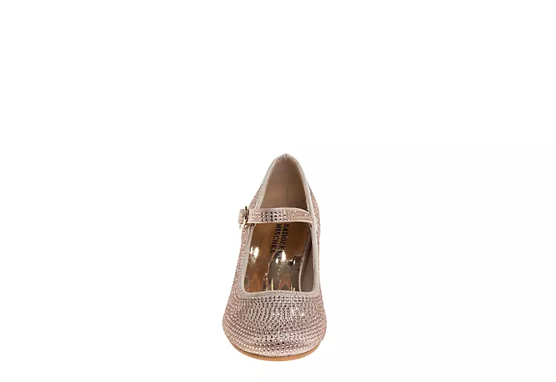 Badgley Mischka Girls Glitterful Dress Shoe - Rose Gold 5 Badgley Mischka Girls Glitterful Dress Shoe - Rose Gold - Image 3