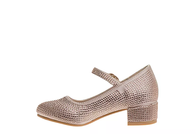Badgley Mischka Girls Glitterful Dress Shoe - Rose Gold 6 Badgley Mischka Girls Glitterful Dress Shoe - Rose Gold - Image 4