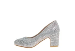 Badgley Mischka Girls Jemtastic Dress Shoe - Silver -Teenager Shoes Shop US 01 702612 03