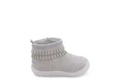 Stride Rite Girls Infant Crib Bianca Boot - Grey -Teenager Shoes Shop US 01 702617 01