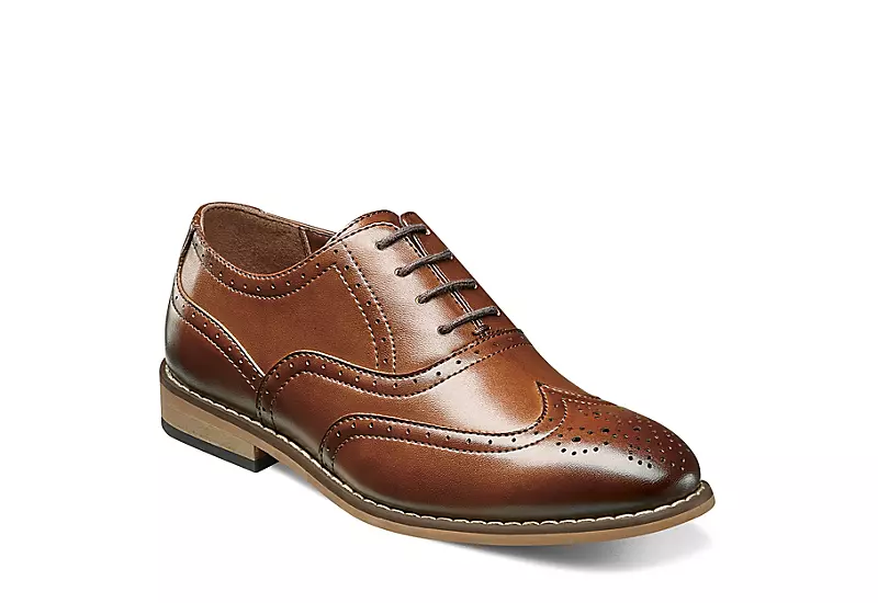 Stacy Adams Boys Dunbar Oxford - Cognac 3 Stacy Adams Boys Dunbar Oxford - Cognac