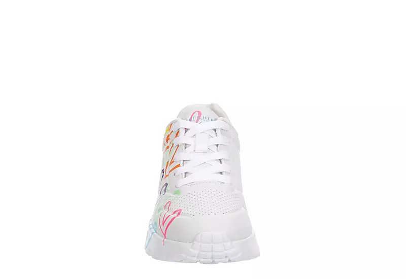 Skechers Girls Uno Lite Sneaker - White 5 Skechers Girls Uno Lite Sneaker - White - Image 3