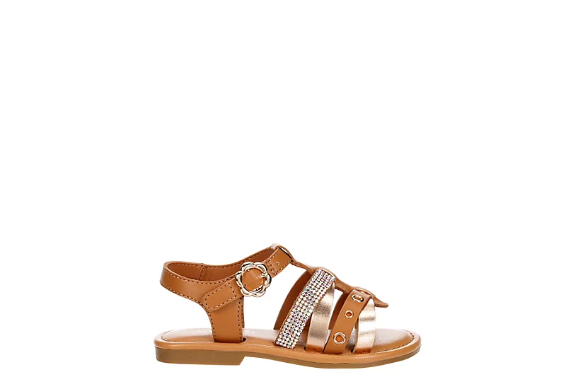 Cupcake Couture Girls Infant Eva Sandal - Tan 4 Cupcake Couture Girls Infant Eva Sandal - Tan - Image 2