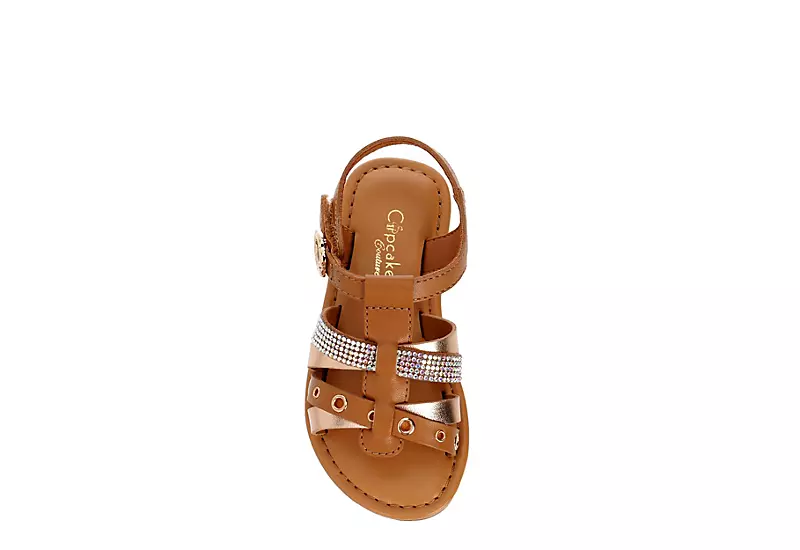 Cupcake Couture Girls Infant Eva Sandal - Tan 8 Cupcake Couture Girls Infant Eva Sandal - Tan - Image 6