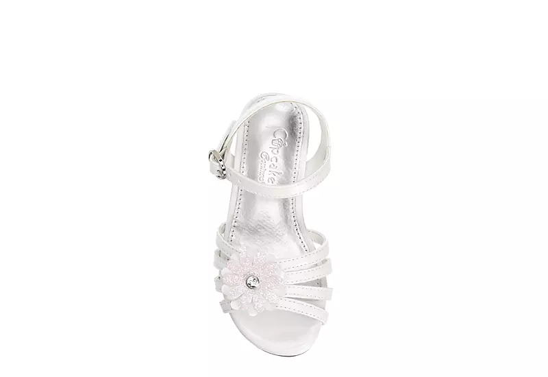Cupcake Couture Girls Infant Lil Blossom Sandal - White 8 Cupcake Couture Girls Infant Lil Blossom Sandal - White - Image 6