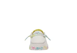 Heydude Girls Infant Wendy Toddler Slip On Sneaker - White -Teenager Shoes Shop US 01 702918 02