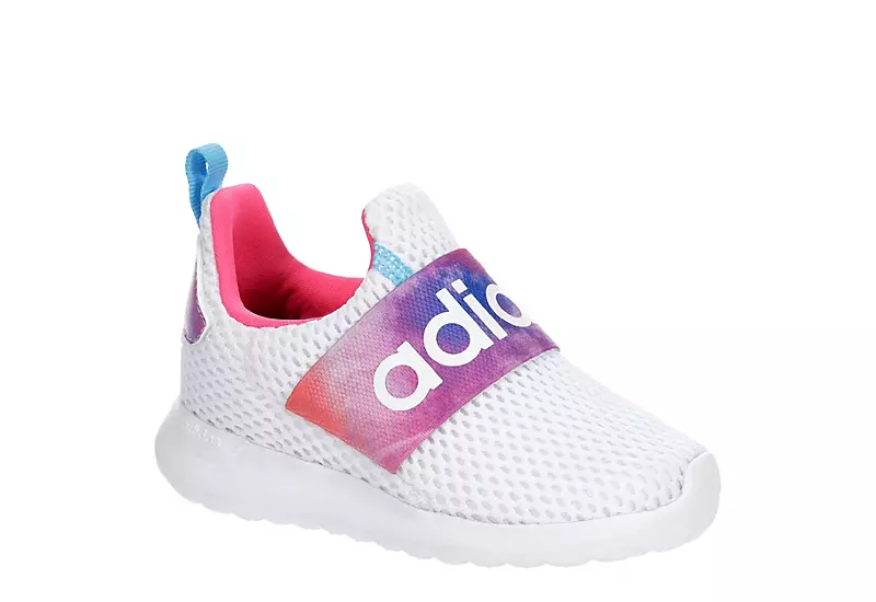 Adidas Girls Infant Lite Racer Adapt 4 Slip On Sneaker - White 3 Adidas Girls Infant Lite Racer Adapt 4 Slip On Sneaker - White
