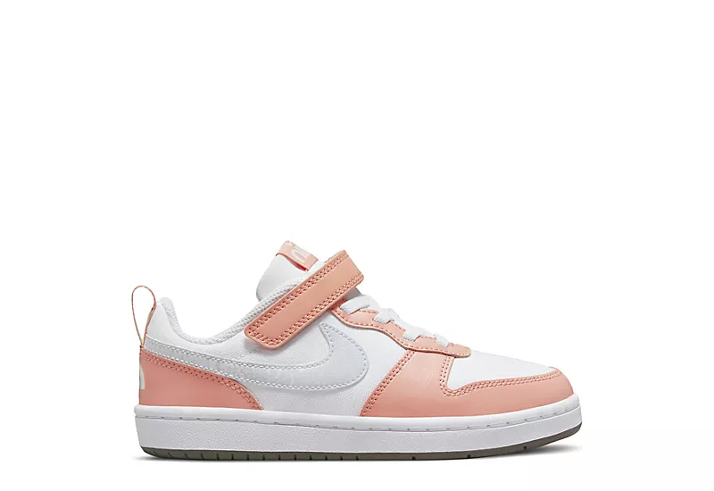 Nike Girls Court Borough 2 Low Top Sneaker - White 4 Nike Girls Court Borough 2 Low Top Sneaker - White - Image 2