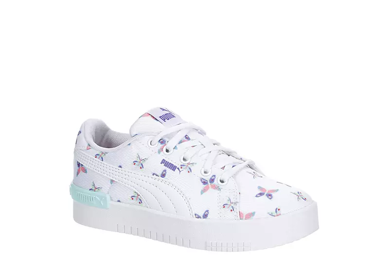 Puma Girls Little Kid Jada Sneaker - White 3 Puma Girls Little Kid Jada Sneaker - White