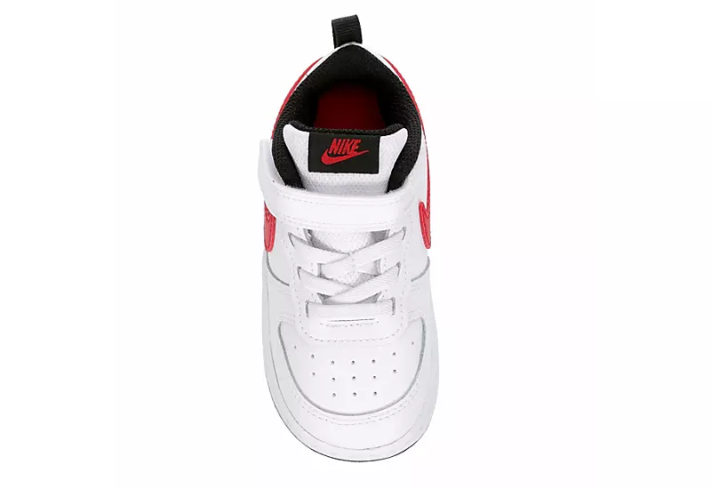 Nike Boys Infant Court Borough 2 Low Top Sneaker - White 8 Nike Boys Infant Court Borough 2 Low Top Sneaker - White - Image 6