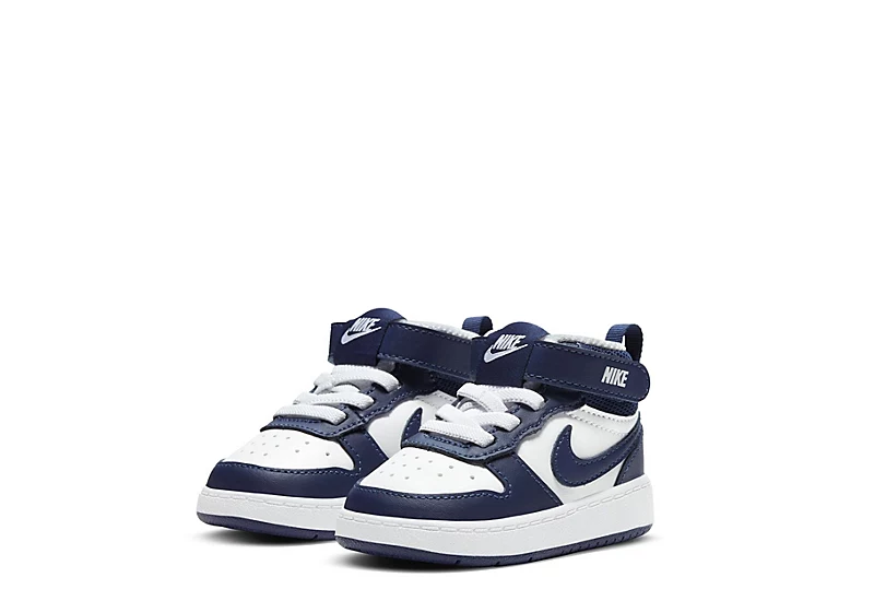 Nike Boys Infant Court Borough Mid 2 Sneakers - White 3 Nike Boys Infant Court Borough Mid 2 Sneakers - White