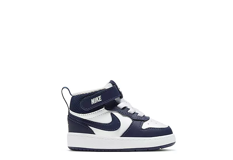 Nike Boys Infant Court Borough Mid 2 Sneakers - White 4 Nike Boys Infant Court Borough Mid 2 Sneakers - White - Image 2