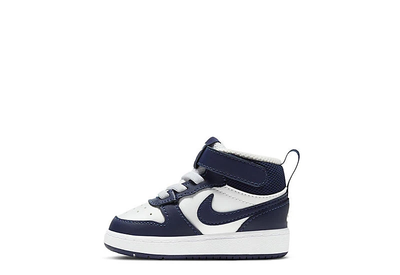 Nike Boys Infant Court Borough Mid 2 Sneakers - White 5 Nike Boys Infant Court Borough Mid 2 Sneakers - White - Image 3