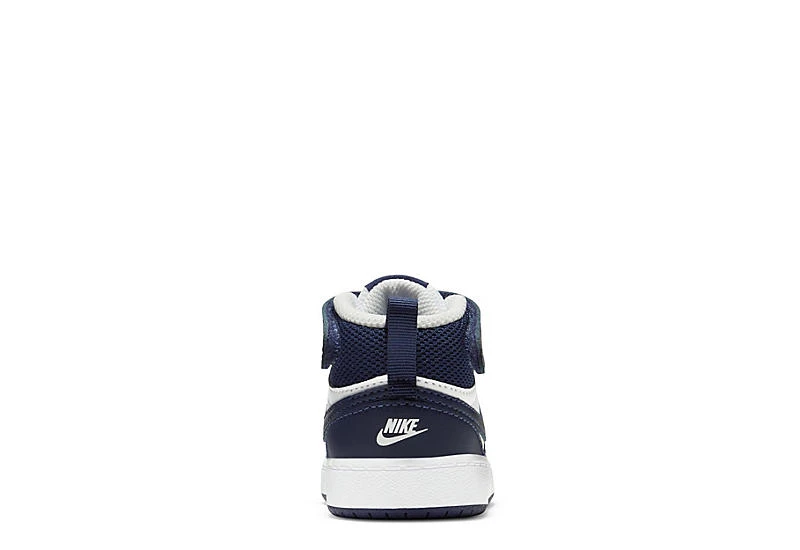 Nike Boys Infant Court Borough Mid 2 Sneakers - White 6 Nike Boys Infant Court Borough Mid 2 Sneakers - White - Image 4