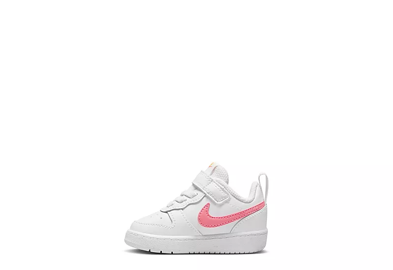 Nike Girls Infant Court Borough 2 Low Top Sneaker - White 5 Nike Girls Infant Court Borough 2 Low Top Sneaker - White - Image 3