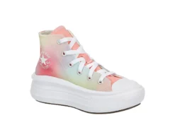 Converse Girls Chuck Taylor All Star Move High Top Sneaker - Pink