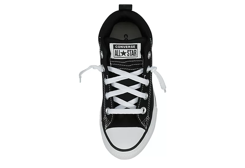 Converse Boys Chuck Taylor All Star Street Mid Sneaker - Black 8 Converse Boys Chuck Taylor All Star Street Mid Sneaker - Black - Image 6