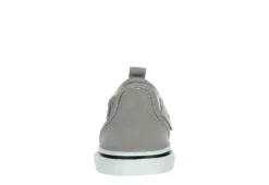 Vans Boys Infant Asher Slip On Sneaker - Grey -Teenager Shoes Shop US 01 808425 02