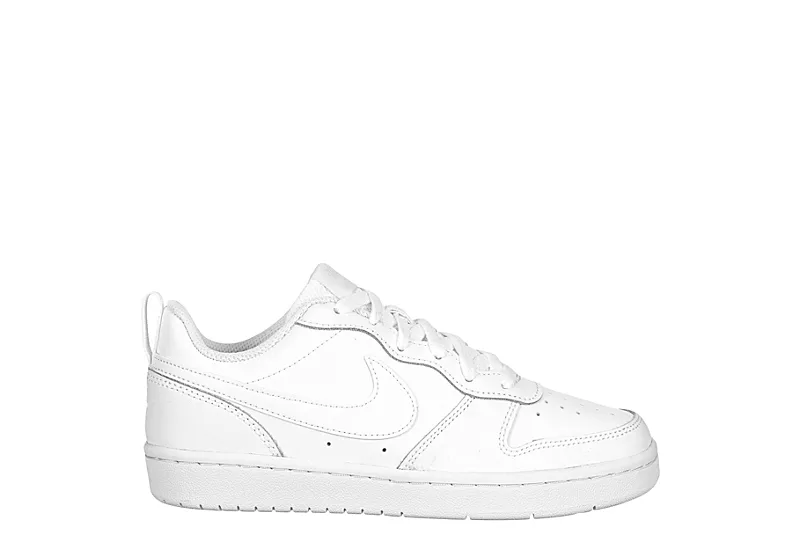 Nike Boys Court Borough 2 Low Top Sneaker - White 4 Nike Boys Court Borough 2 Low Top Sneaker - White - Image 2