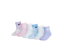 Nike Girls Tie Dye Ankle Socks 6 Pairs - Tie-dye