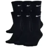 Nike Boys Crew Socks 6 Pairs - Black