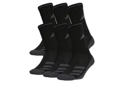 Adidas Boys Cushioned Crew Socks 6 Pairs - Black