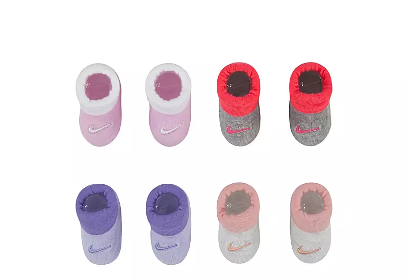 Nike Girls Swoosh Bootie Set 4 Pairs - Pink 3 Nike Girls Swoosh Bootie Set 4 Pairs - Pink