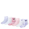Nike Girls Quarter Socks 6 Pairs - Tie-dye -Teenager Shoes Shop US 01 902393 00