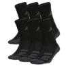 Adidas Boys Cushioned Crew Socks 6 Pairs - Black 2 Adidas Boys Cushioned Crew Socks 6 Pairs - Black -Teenager Shoes Shop US 01 941068 00