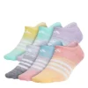 Adidas Girls Space Dye Liner Socks 6 Pairs - Assorted -Teenager Shoes Shop US 01 944004 00